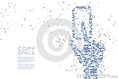 Abstract Geometric polygon square box and Triangle pattern Hand touch screen smartphone shape, concept design Vector Illustration