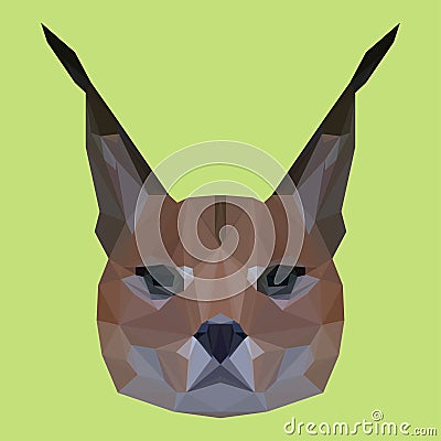 Abstract geometric polygonal lynx Vector Illustration