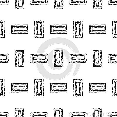 Abstract geometric rectangle line shapes seamless vector pattern. Vector Illustration