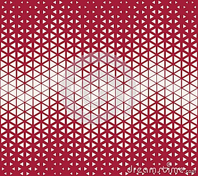 Abstract geometric red deco art halftone hexagone and triangle print pattern Vector Illustration