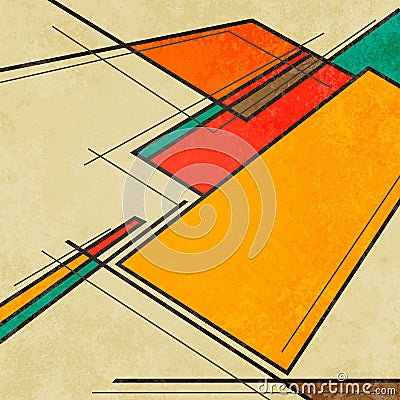 Abstract geometric retro colourful background Vector Illustration