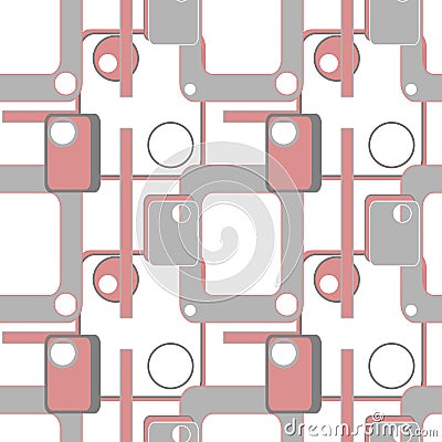 Abstract geometric retro seamless pattern background Stock Photo