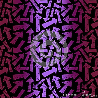 Abstract geometric seamless arrows pattern for fabrics and linens and wrapping paper and kids clothes print Cartoon Illustration