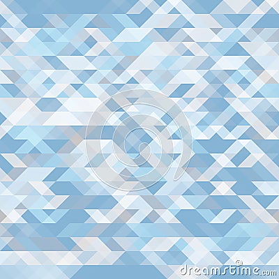 Abstract geometric seamless background. Pale blue geometric shapes mosaic. Futuristic polygon pattern Vector Illustration