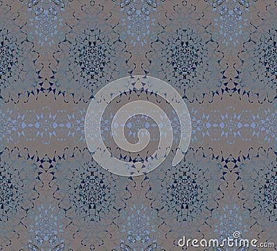 Seamless regular triangle pattern blue gray purple brown Stock Photo