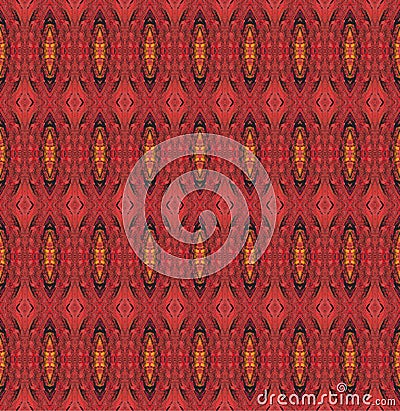 Regular ellipses and diamond pattern red brown and orange Stock Photo