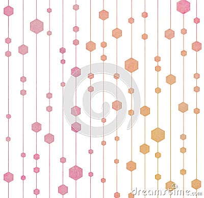 Abstract geometric seamless hexagon pattern. Stock Photo