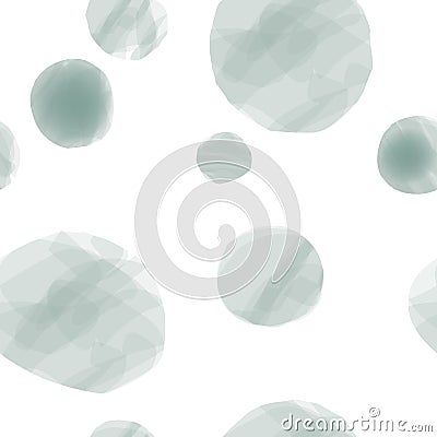 Flowing bubbles seamless pattern. Artistic minimal abstract geometric watercolor seamless pattern. Babbles ornamental textured Vector Illustration