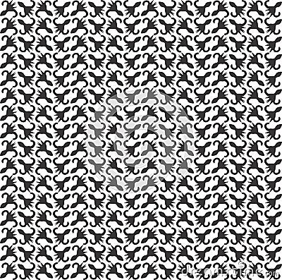 Abstract geometric seamless pattern. Black and white minimalist monochrome artwork. Vector Illustration
