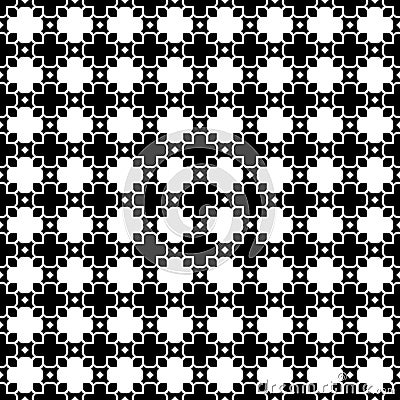 Abstract black and white repeated design pattern vector illustrations Vector Illustration