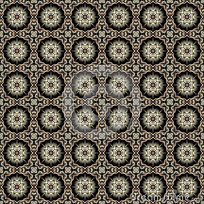 Abstract geometric seamless pattern consisting of intertwining patterns Stock Photo