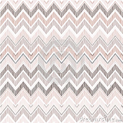 Abstract geometric seamless pattern. Fabric doodle zig zag line Stock Photo