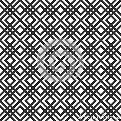 Abstract geometric seamless pattern. Intercecting rhombuses. Crosses or pluses. Vector Illustration