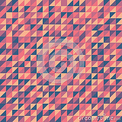 Abstract geometric seamless pattern in sunset colors Vector Illustration