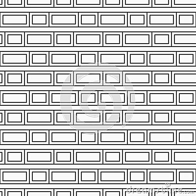 Abstract geometric seamless vector pattern. Pattern with repeating black rectangles Vector Illustration