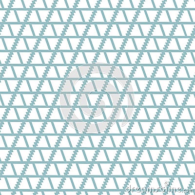 Abstract geometric seamless vector pattern with shapes and lines on light blue background Vector Illustration