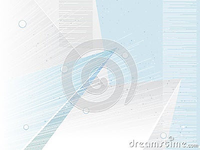 Abstract geometric shapes background. White blue tones technology wallpaper. Light business concept. Eps10 Vector illustration. Vector Illustration