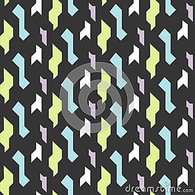 Abstract geometric shapes seamless pattern. Vector Illustration