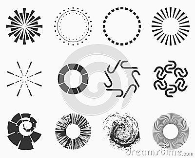 Abstract geometric shapes, symbols for your design. Vector Illustration