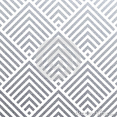 Abstract geometric silver pattern background of square or triangle mesh ornament seamless tiles for modern design template. Vector Vector Illustration