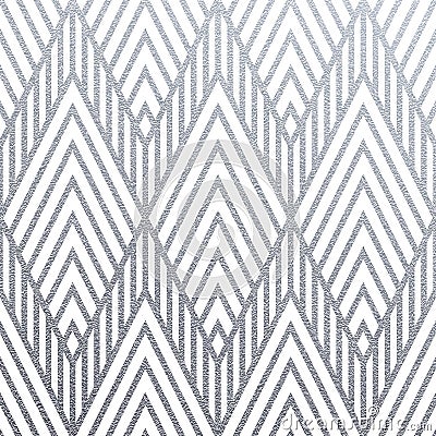 Abstract geometric silver pattern background of square or triangle mesh ornament seamless tiles for modern design template. Vector Vector Illustration