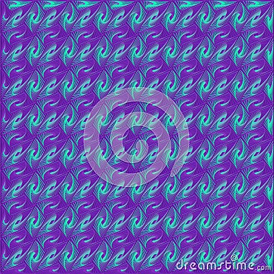 Abstract geometric spiral wire pattern multi colored background. 3d rendering Cartoon Illustration