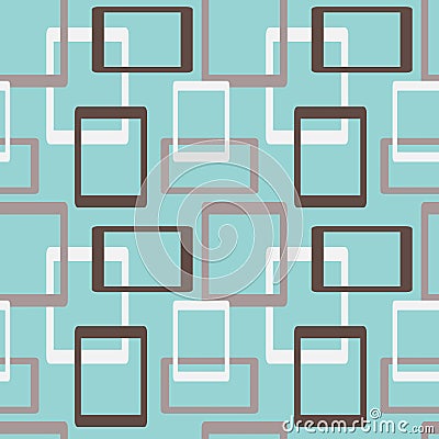 Abstract geometric square and rectangle seamless pattern background Vector Illustration