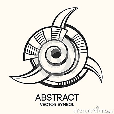 Abstract geometric symbol. Concept of imagination. Vector illustration. Vector Illustration