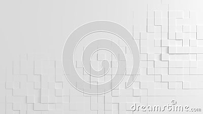 Abstract geometric texture of randomly extruded cubes Stock Photo