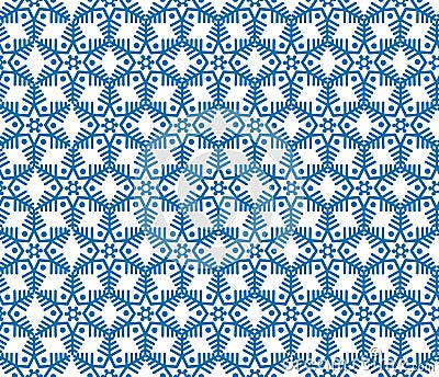 Abstract geometric texture Snow crystal seamless pattern Winter Stock Photo