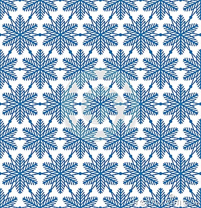 Abstract geometric texture Snow crystal seamless pattern Winter Stock Photo