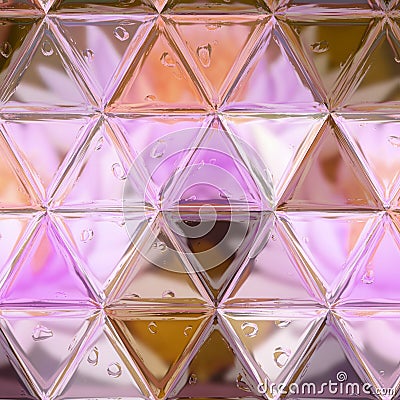 Abstract Geometric Triangle Mirrored Pattern Stock Photo