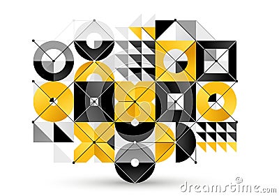 Abstract geometric vector background isolated, tech style engine looks like composition, innovate technology data information Vector Illustration