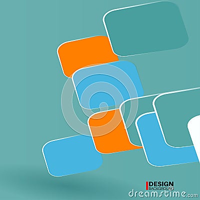 Abstract geometric vector background. overlapping square design. New texture for your design Vector Illustration