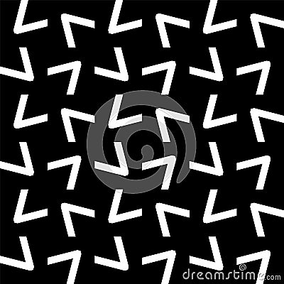 Abstract geometric vector pattern background in classic black and white Vector Illustration