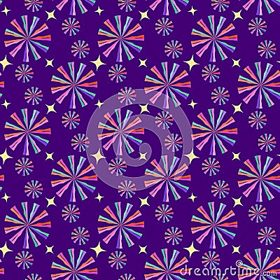 Abstract geometric vector seamless pattern circus Vector Illustration