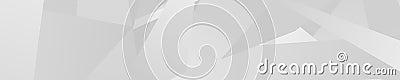 Abstract geometric white and gray background with angular shapes and overlapping layers Vector Illustration