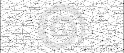 Abstract geometric wireframe pattern for modern design and visual art projects Vector Illustration