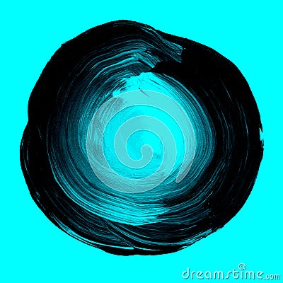 Abstract geometrical blue and black fractal. Stock Photo