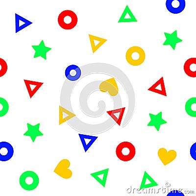 Abstract geometrical color seamless pattern background Vector Illustration