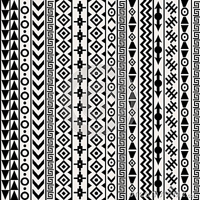 Geometrical ethnic motifs background Vector Illustration