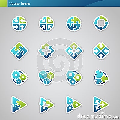 Abstract geometrical icons. Vector Illustration