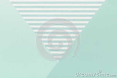 Abstract geometrical pastel baby blue color flat lay background. Minimalism, geometry and symmetry template. Stock Photo