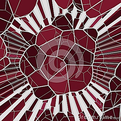 Abstract geometrical concept voronoi low poly tesselated pattern. 3d rendering Stock Photo