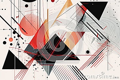 abstract geometrics in modern and sleek typeface, with geometric accents Stock Photo