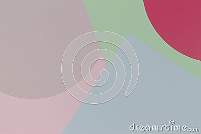 Abstract geometry color paper background with pastel pink, blue, green and red colors Stock Photo