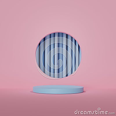 Abstract geometry display shape with empty space. podium minimalist mock up scene. 3d rendering Stock Photo