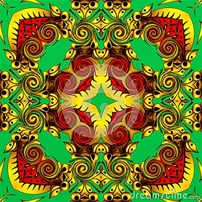 Abstract geometry of modern art. Mystical eastern mandala. floral kaleidoscope traditional design. Psychedelic symmetrical backgro Stock Photo