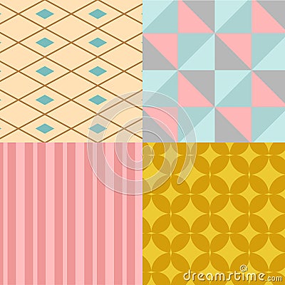 Abstract geometry square seamless pattern geometric graphic texture background vector illustration wallpaper Vector Illustration