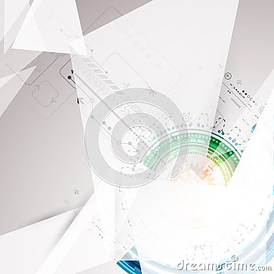 Abstract geometry technology background. Vector Illustration